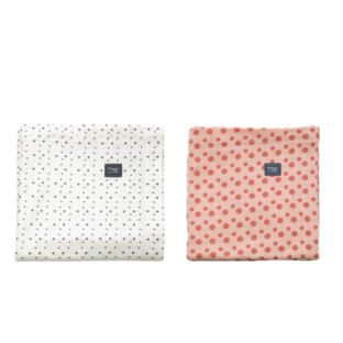 SNOOZEBABY/Swaddle 2pac(White Dots×Rose Dots)