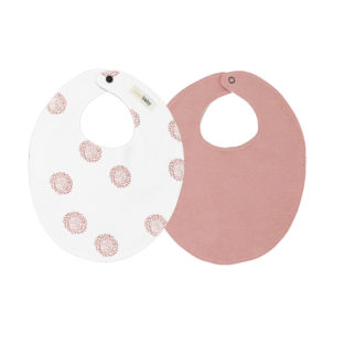 L'ovedbaby/Reversible Bib(Mauve Sunflower)