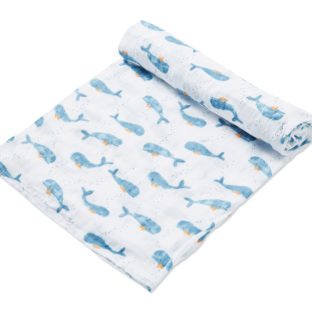 ANGEL DEAR/swaddle blanket(baby whale)