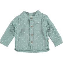 PETIT INDI/star waffle no collar shirt